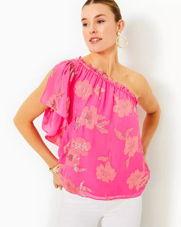 LILLY PULITZER- Sarahleigh One-Shoulder Top