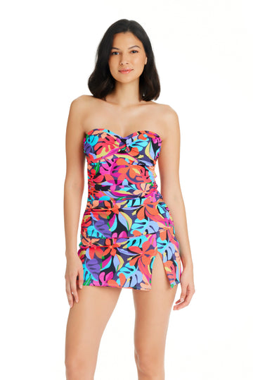 BLEU- WOMEN'S BOLD RUSH TANKINI TOP