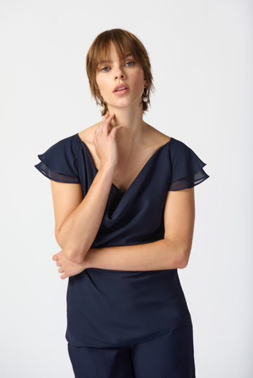 JOSEPH RIBKOFF- Tiered Chiffon Top